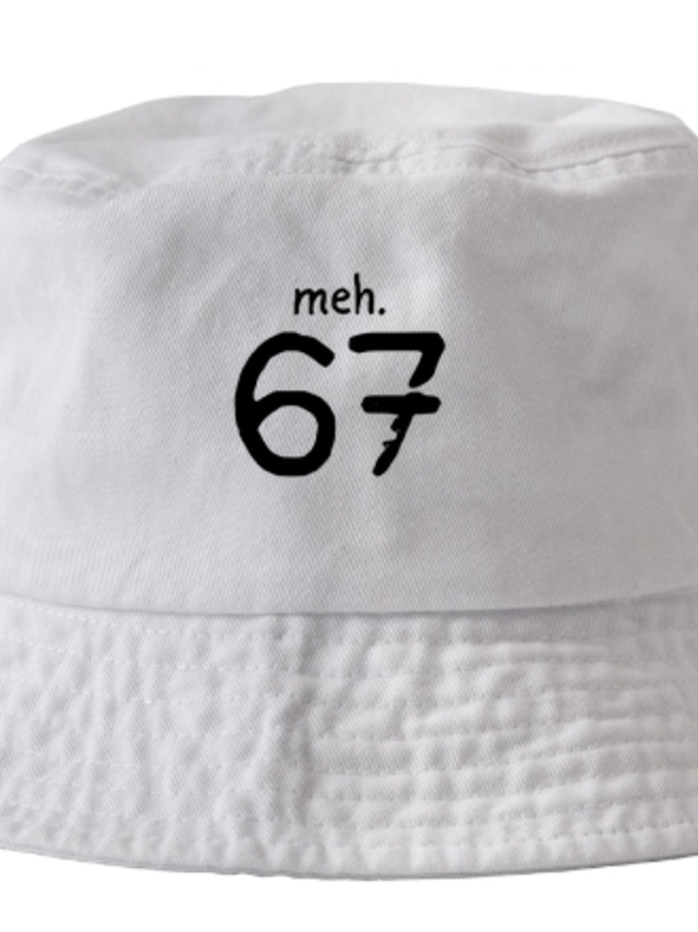 meh. 67 White Bucket Hat